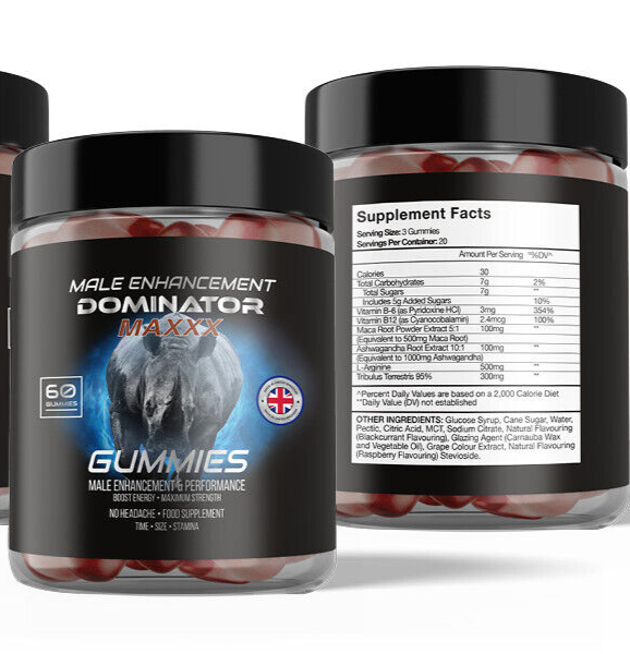 Dominator MAXXX, 60 Gummies, Supports performance, Max Serving , Boost  Stamina