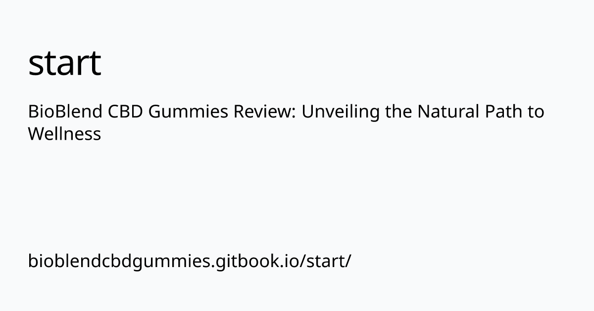 bioblendcbdgummies.gitbook.io