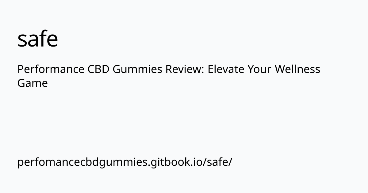 perfomancecbdgummies.gitbook.io